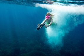 SCUBAJET woman snorkeling